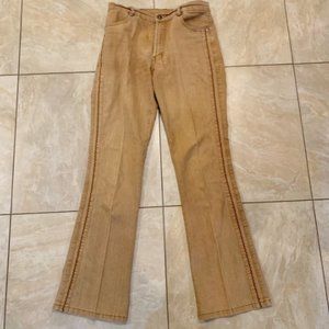 Tan Khaki Brown Flare Pants Jeans 90s